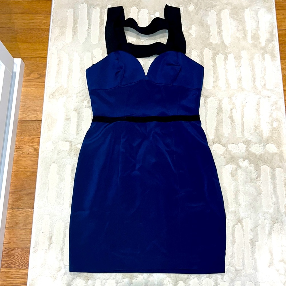 Jay Godfrey blue/black strap dress. Night out. Size 6. Never worn